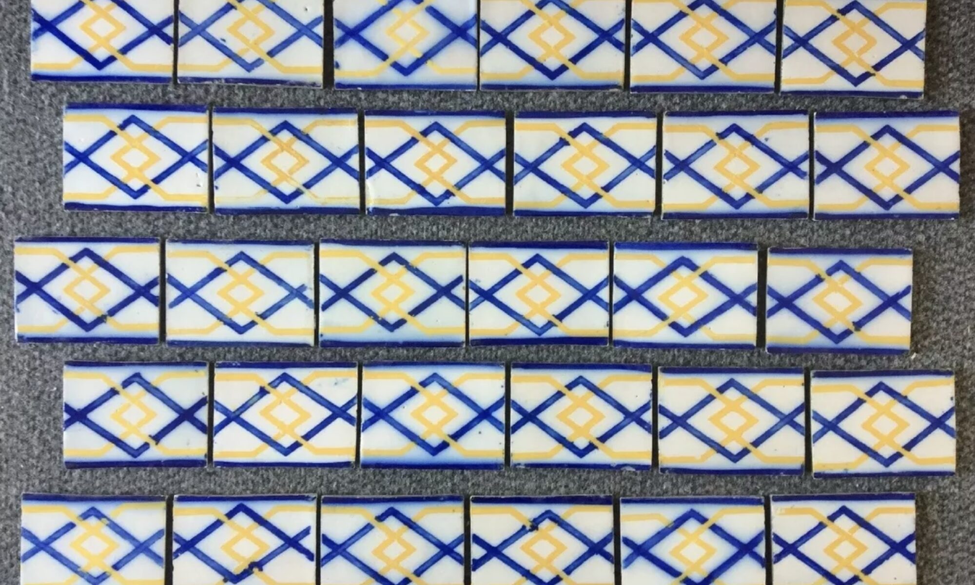 30 CARREAUX FRISES DESVRES TILES AZULÉJOS