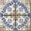 4 CARREAUX DESVRES ANCIENS TILES AZULÉJOS