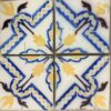 4 CARREAUX DESVRES ANCIENS TILES AZULÉJOS