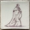 CARREAU DESVRES ANCIEN TILE PERSONNAGE