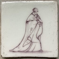 CARREAU DESVRES ANCIEN TILE PERSONNAGE