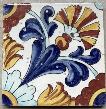 RARE CARREAU CARRELAGE DESVRES ANCIEN TILE DECO AZULEJOS