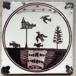 CARREAU DESVRES TILE TEGEL AZULEJO PIGEONNIER
