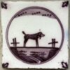 CARREAU DESVRES CHIEN TILE TEGEL AZULEJO