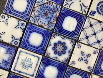 30 CARREAUX DESVRES ANCIENS TILES AZULÉJOS TEGELS DÉCO