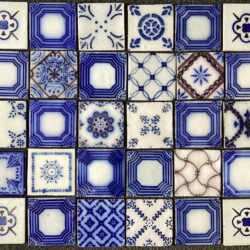 30 CARREAUX DESVRES ANCIENS TILES AZULÉJOS TEGELS DÉCO