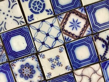 30 CARREAUX DESVRES ANCIENS TILES AZULÉJOS TEGELS DÉCO